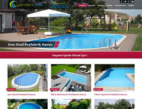Garden Pool'un Web Sitesi